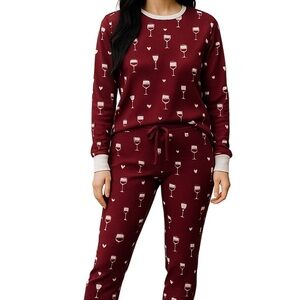 PJ Salvage Wine All The Time Pajama Set Size Small